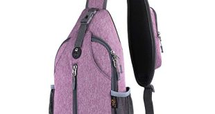 Crossbody Sling Bag With Water Bottle Holder