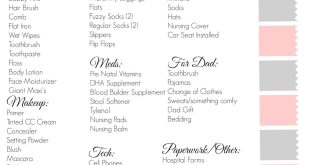 Overnight Bag Checklist for Pregnancy